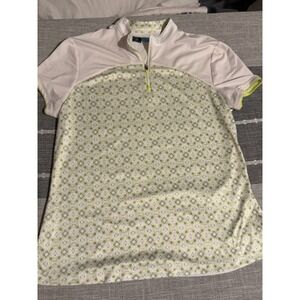 PGATOUR Womens Golf Polo Shirt‎ Size L G Airflux Performance Textured Pattern